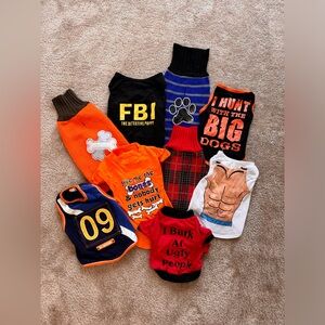 Dog clothes set of 9